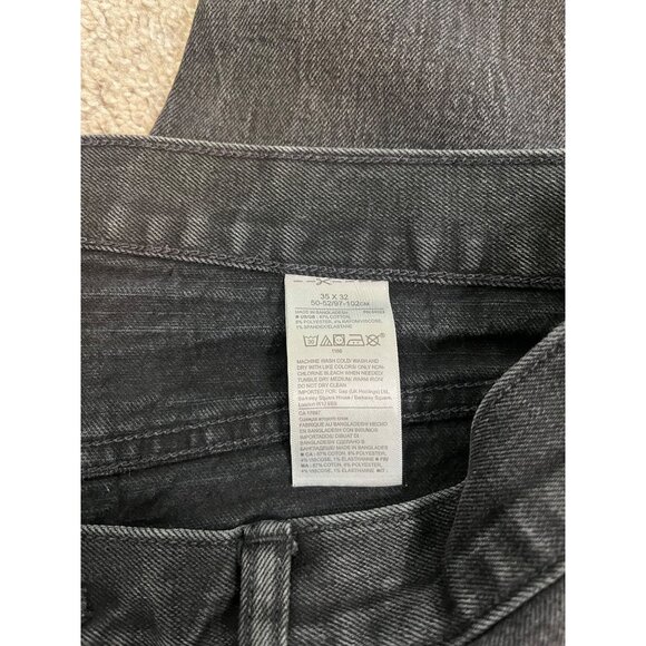 Vtg Banana Republic Mens Straight-Fit Black Denim Jeans Size 35x32 - Picture 8 of 13